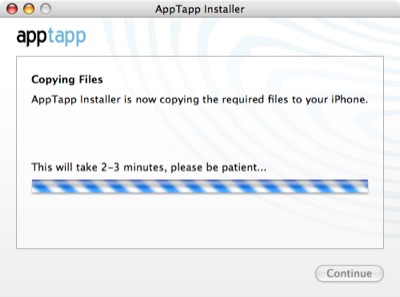 AppTapp making no progress.